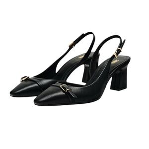 ZARA  Half d'Orsay Slingback Pump With Block Heel Size 42 U.S. 11
